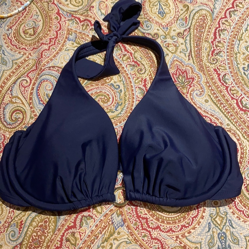 Merona navy blue padded bikini top